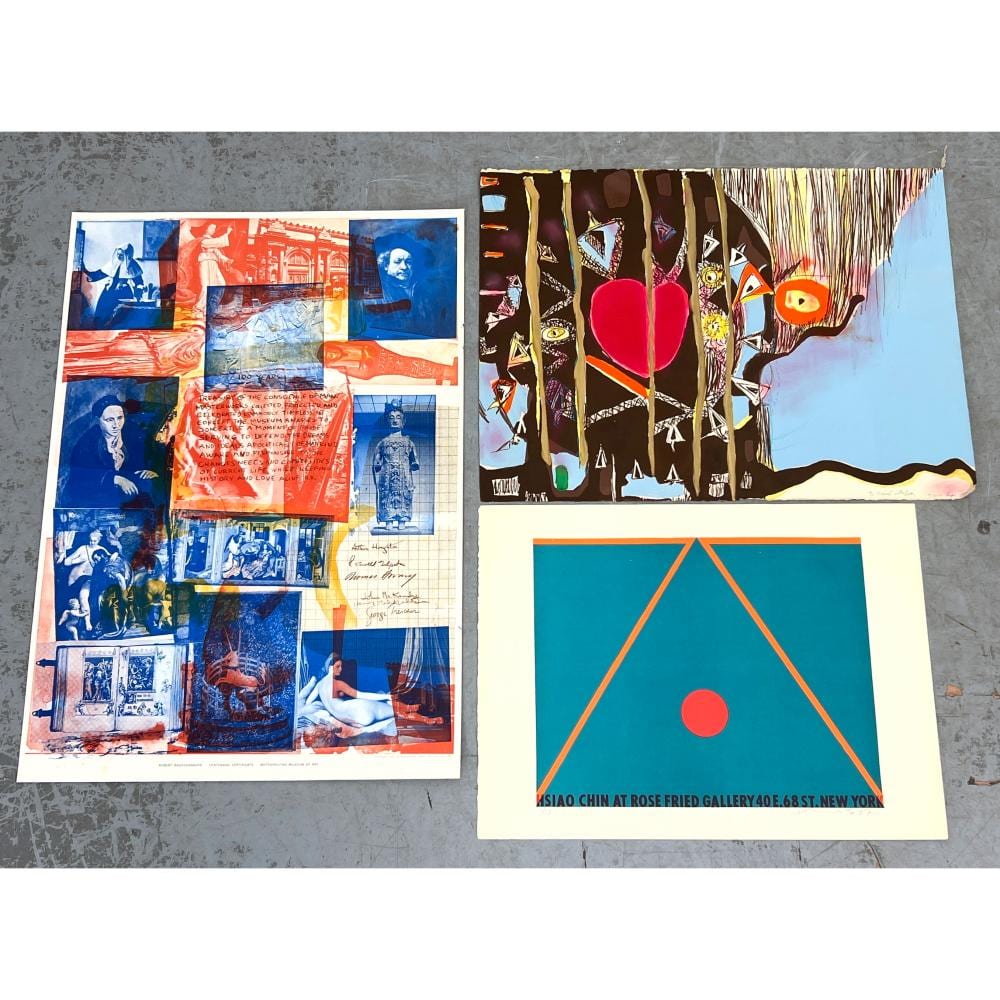 Robert (1912) Jacobsen comparable auction result: 3pcs unframed contemporary prints in various media the first work is an offset lithograph by robert