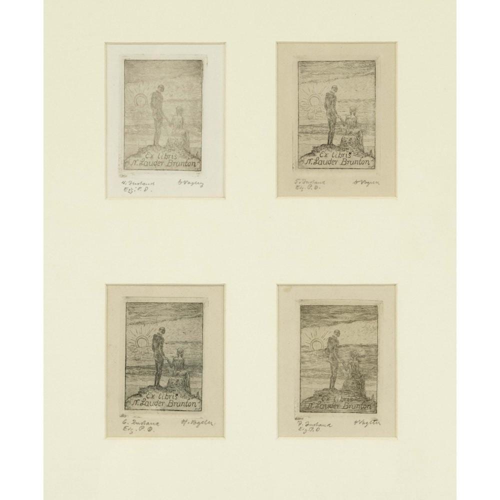 Heinrich Vogeler comparable auction result: heinrich vogeler 1872 1942 four