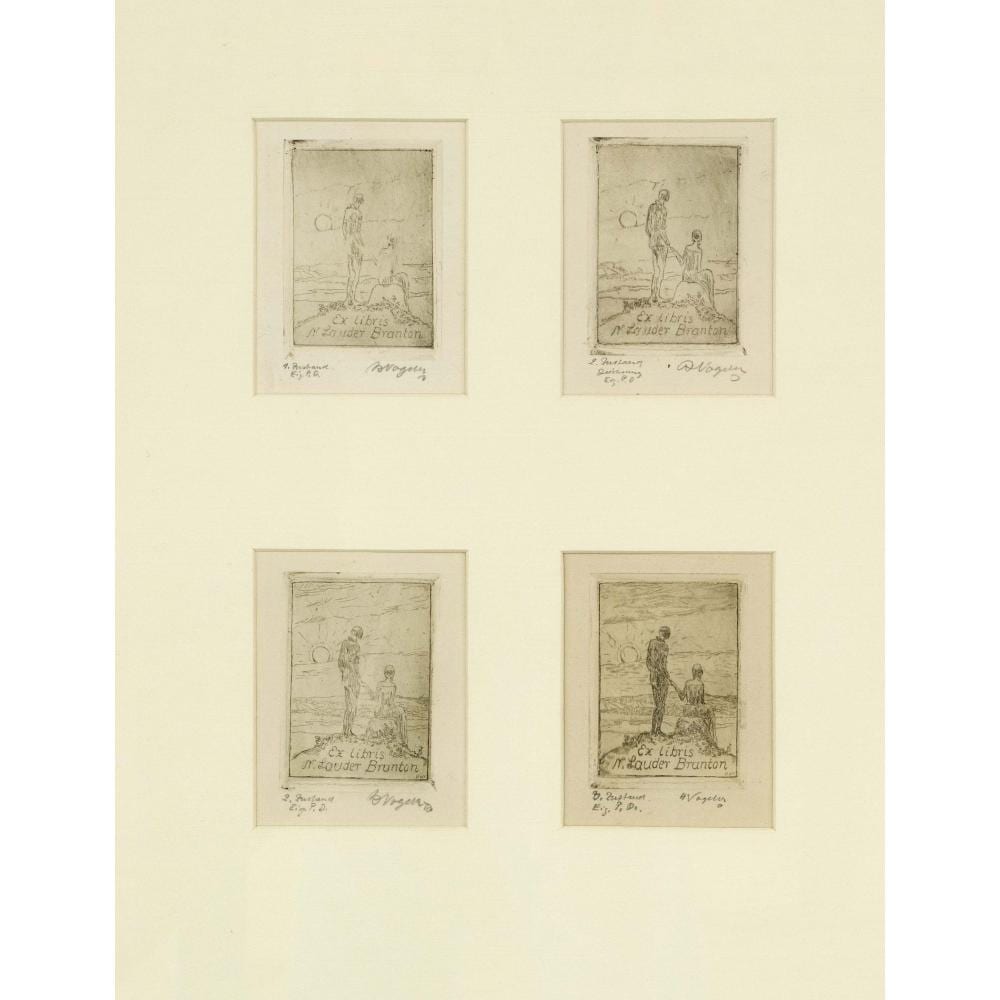 Heinrich Vogeler comparable auction result: heinrich vogeler 1872 1942 four