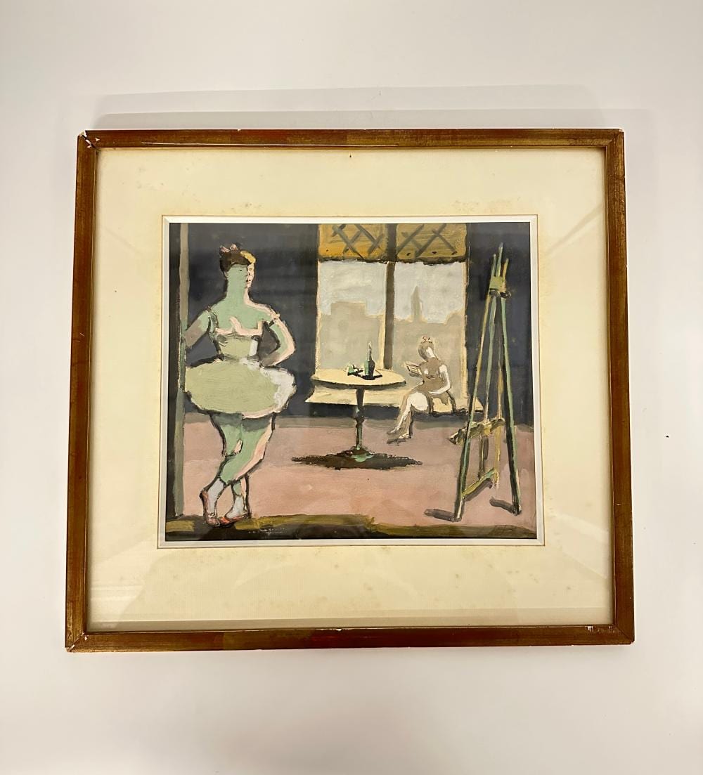 Ossip Lubitch comparable auction result: ossip lubitch 1896 1990 la danseuse mod le dans l atelier du peintre gouache sign e au crayon en bas droite dimensions 27 x 29 cm