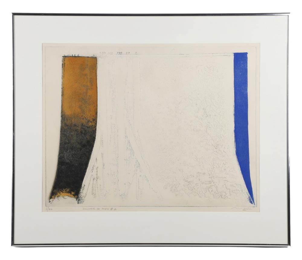 Mario Micossi comparable auction result: mario micossi italian 1926 2005 souvenir de paris 2 etching aquatint intaglio image height 20 25 in image width 26 in framed height 28 in framed width 33 25 in