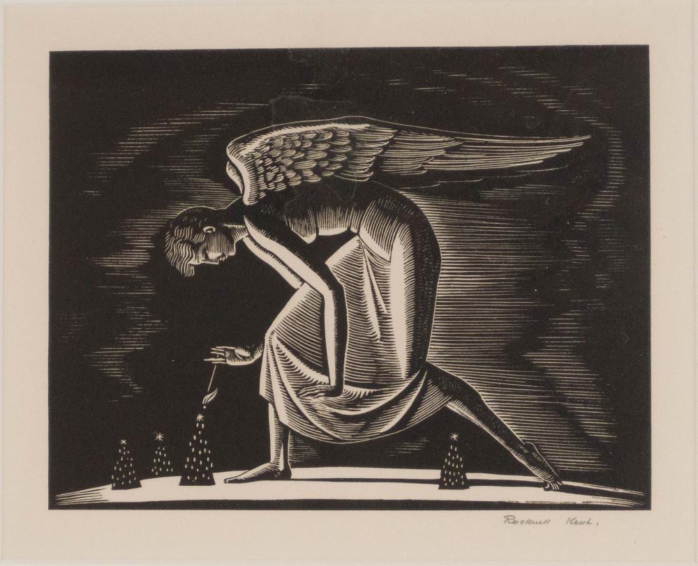 Rockwell Kent comparable auction result: rockwell kent 1882 1971 angel engraving