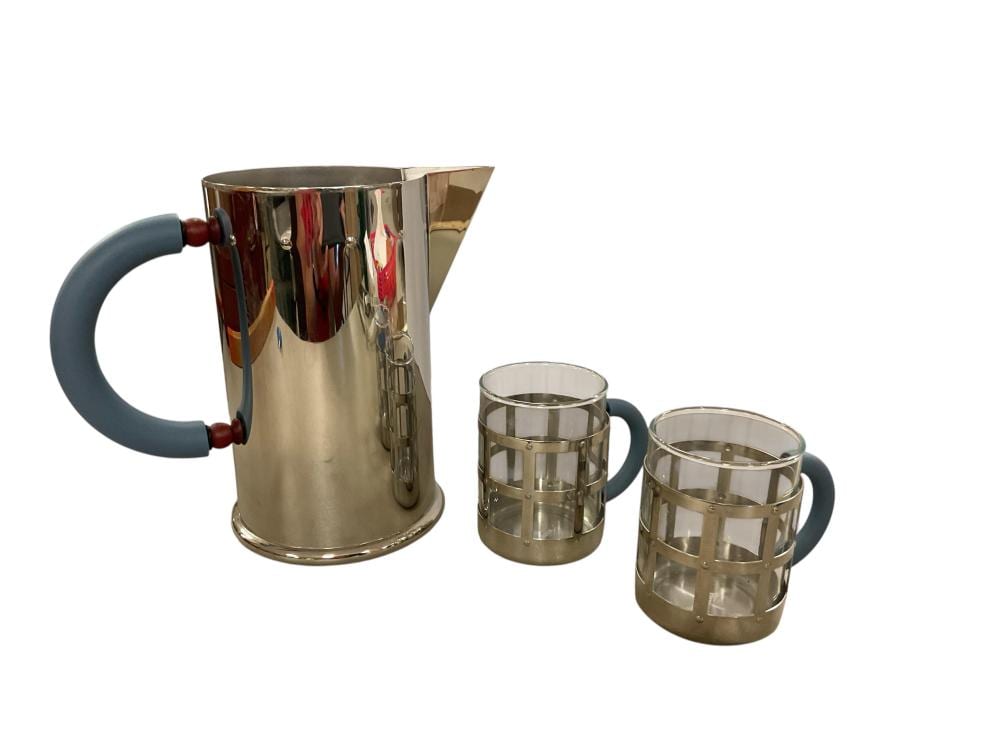 michael graves for alessi stainless water pitcher and two mugs · Apple Tree Auction Center · 2026-06-08 Mike Graves comparable auction result: michael graves for alessi stainless water pitcher and two mugs
