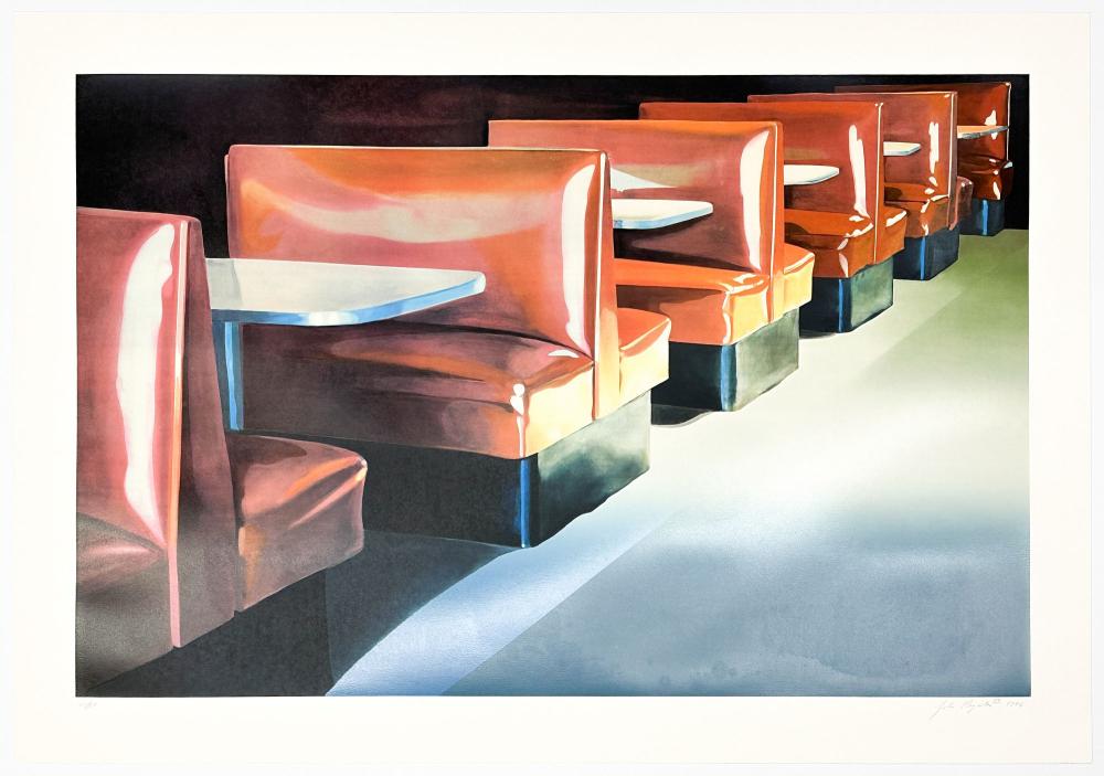 John Register comparable auction result: john register 1939 1996 signed serigraph red booths ed 47 85 1986