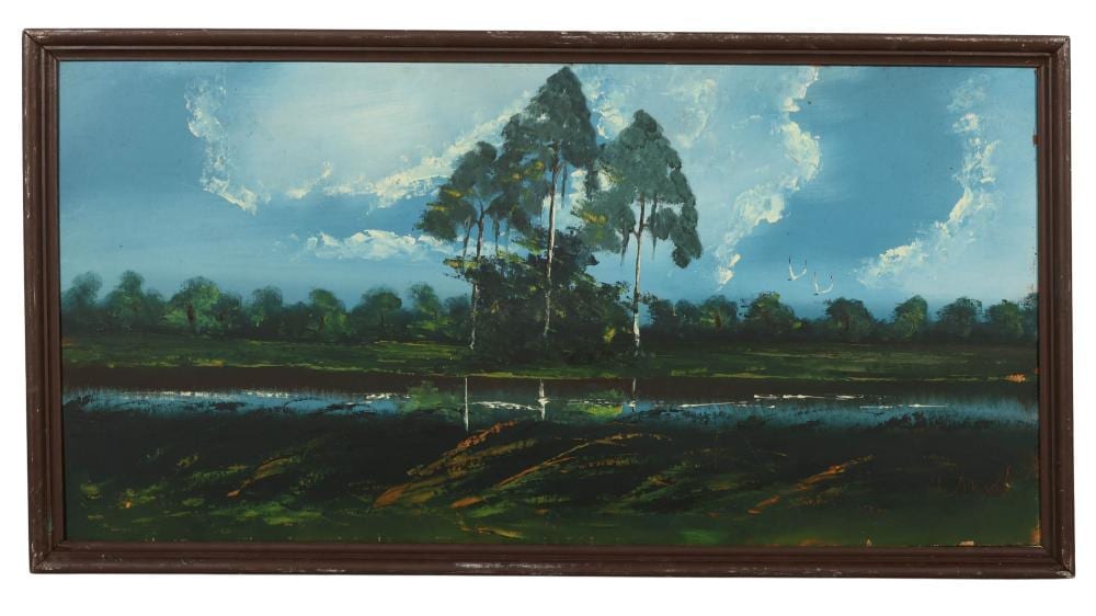 Issac Knight comparable auction result: isaac knight 1941 2022 florida highwayman painting