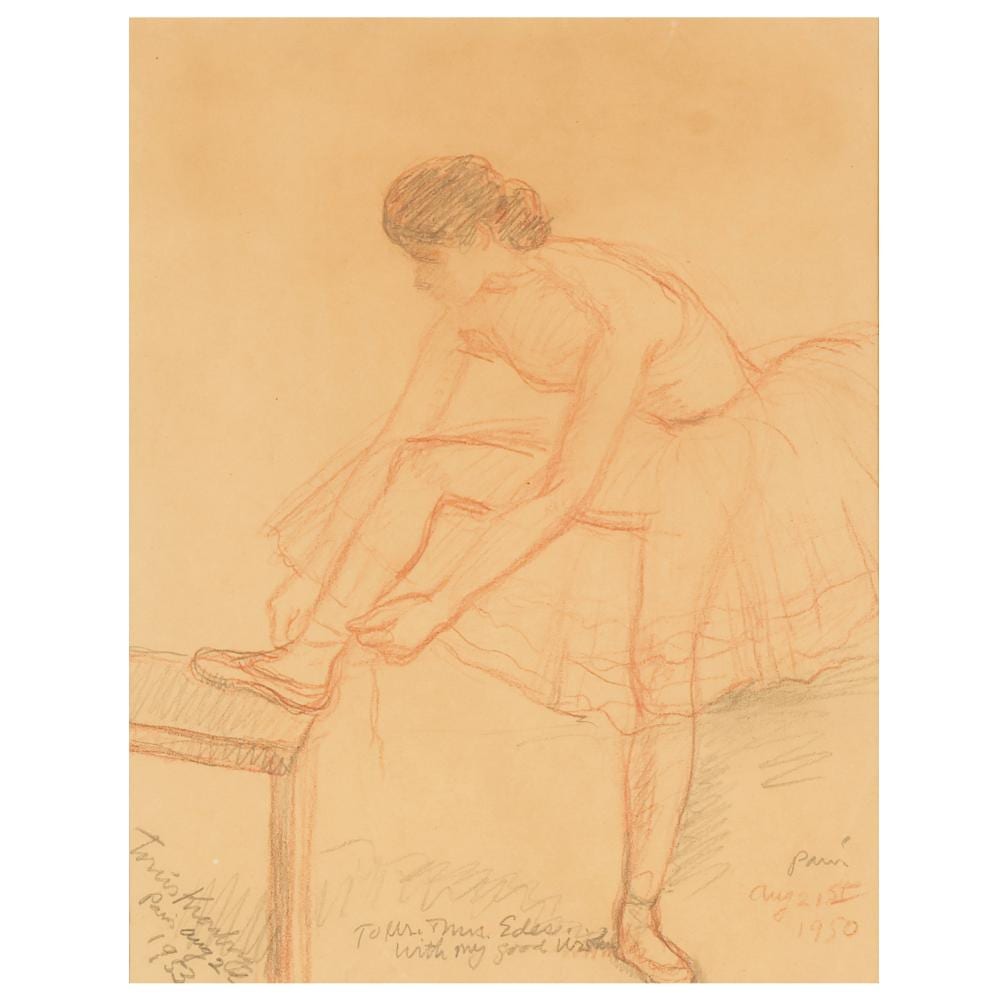 Louis Kronberg comparable auction result: louis kronberg 1872 1965 figurative study drawing