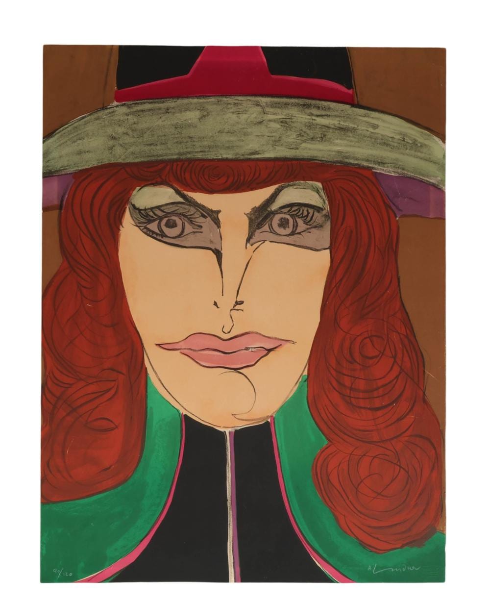 Richard (1856) Lindner comparable auction result: richard lindner 1901 1978 red head le litho signed