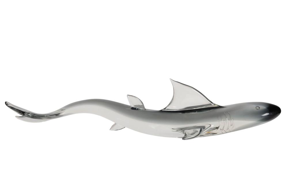 Elio Raffaeli comparable auction result: elio raffaeli b 1936 murano glass shark sculpture
