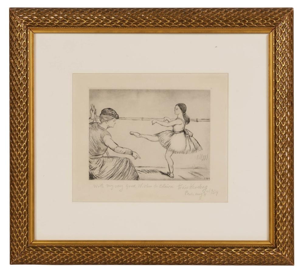 Louis Kronberg comparable auction result: louis kronberg 1872 1965 ballerina etching signed