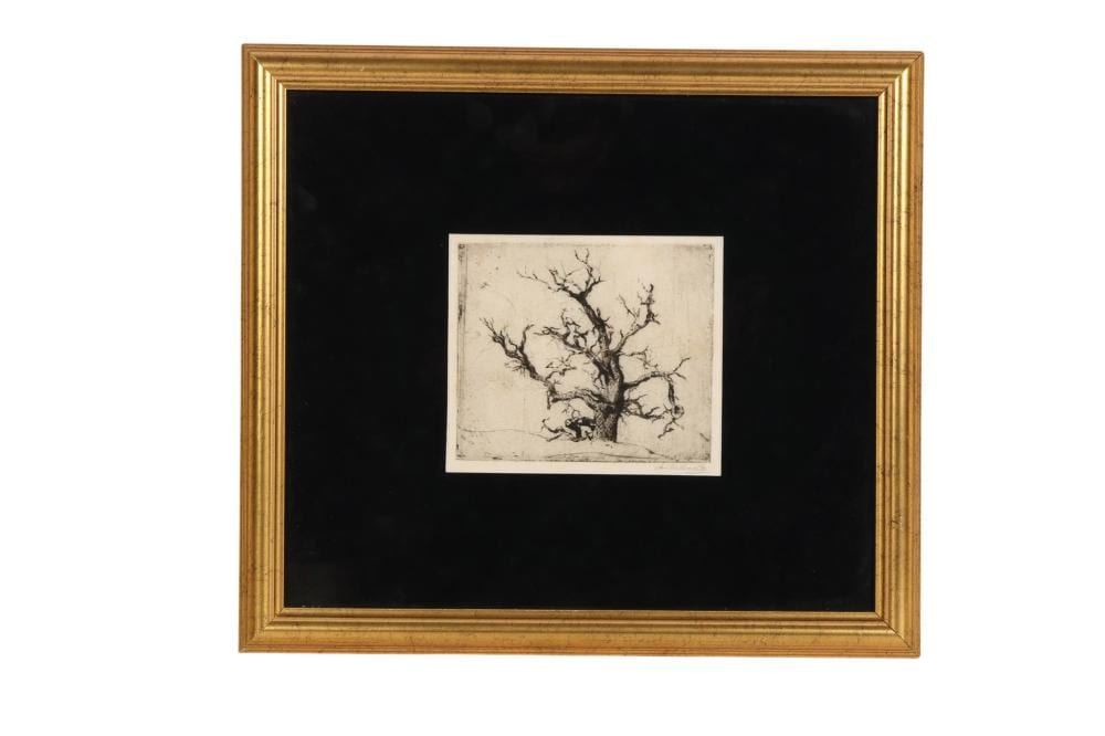 abraham walkowitz 1878 1965 tree etching signed · Hill Auction Gallery · 2026-06-17 Abraham Walkowitz comparable auction result: abraham walkowitz 1878 1965 tree etching signed