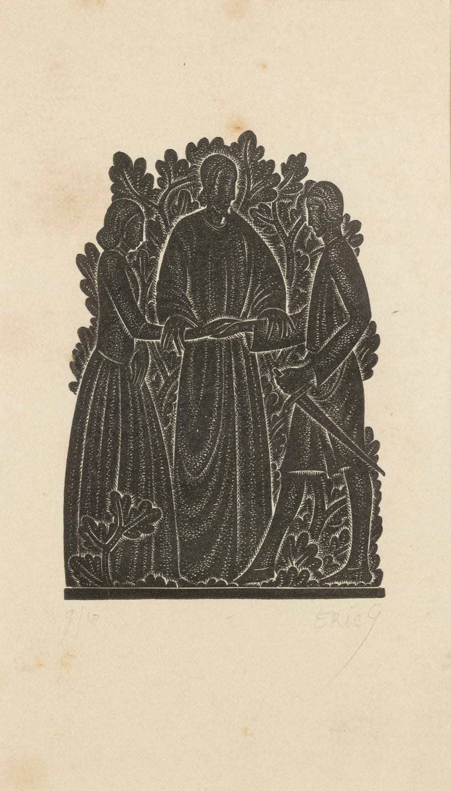 Eric Gill comparable auction result: eric gill 1882 1940 christ as minister 1930