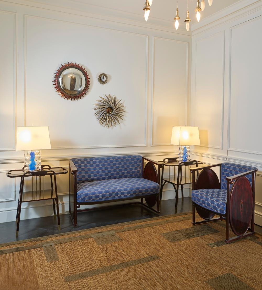 Koloman Moser comparable auction result: koloman moser 1868 1918 armchair model no 422f and settee model no 4