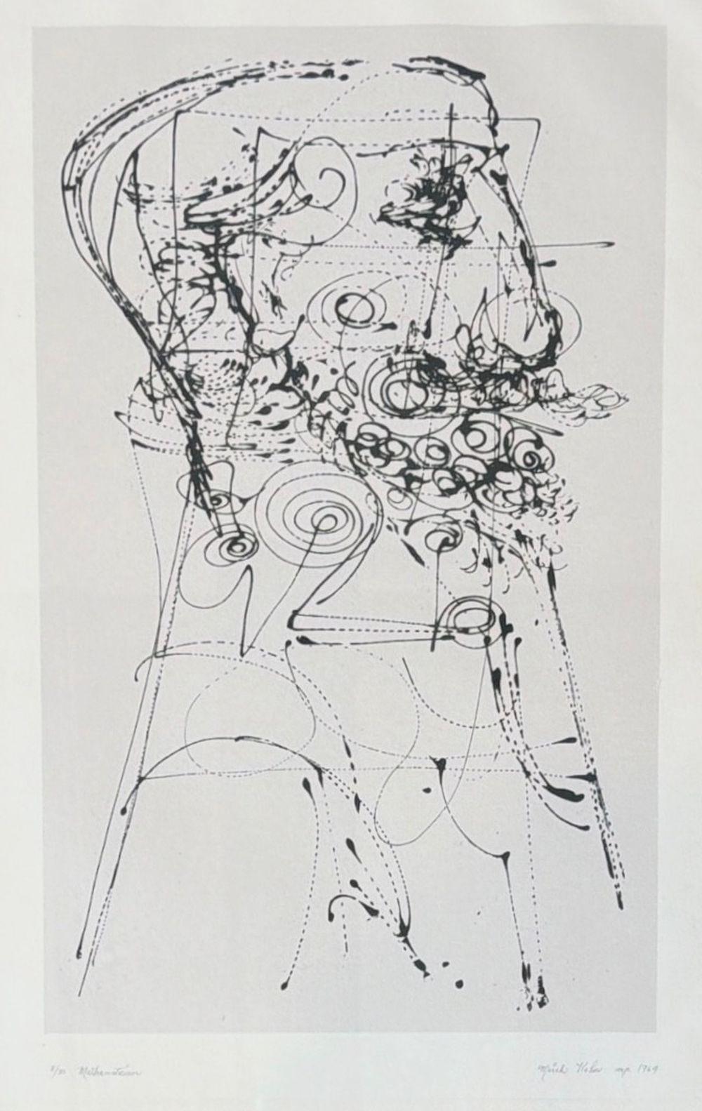 Misch Kohn comparable auction result: misch kohn american 1916 2003 mathematician etching 1964