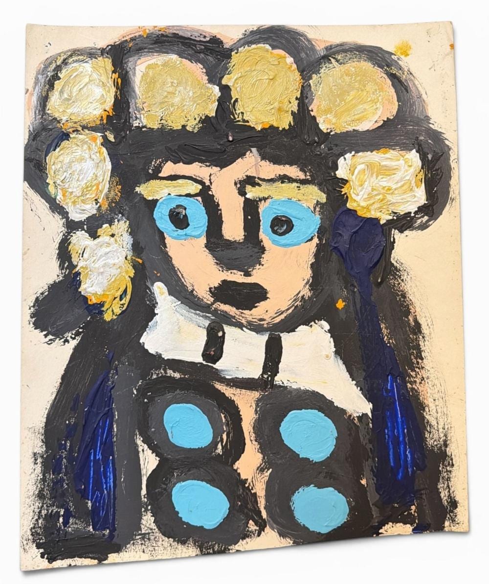 Ed Mumma comparable auction result: eddy mumma american 1908 1986 folk art portrait painting