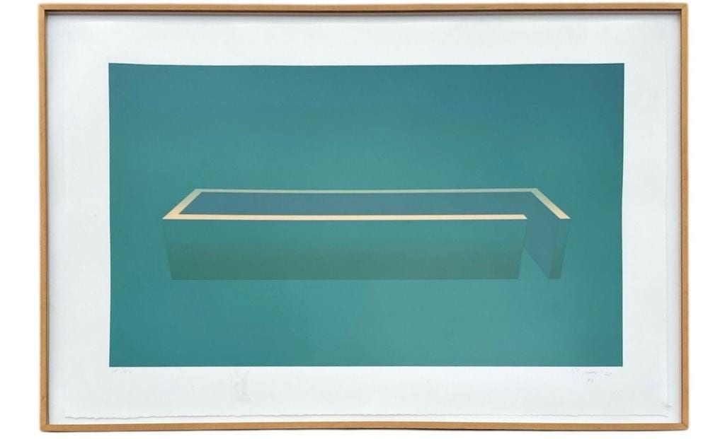 Peter Lodato comparable auction result: peter lodato american 1946 2025 long room with open right door screenprint