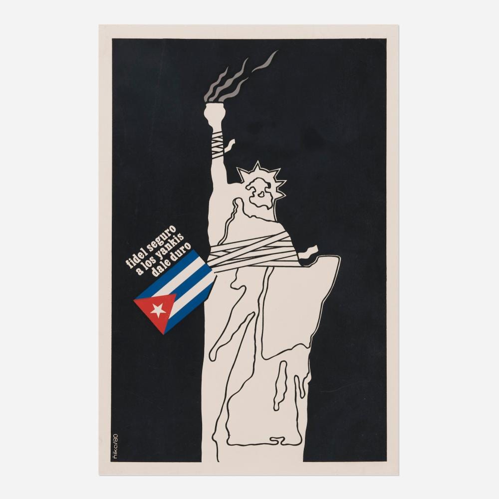 Nikolaj Petrovic Krymov comparable auction result: niko antonio perez gonzalez fidel seguro a los yankis dale duro vintage poster