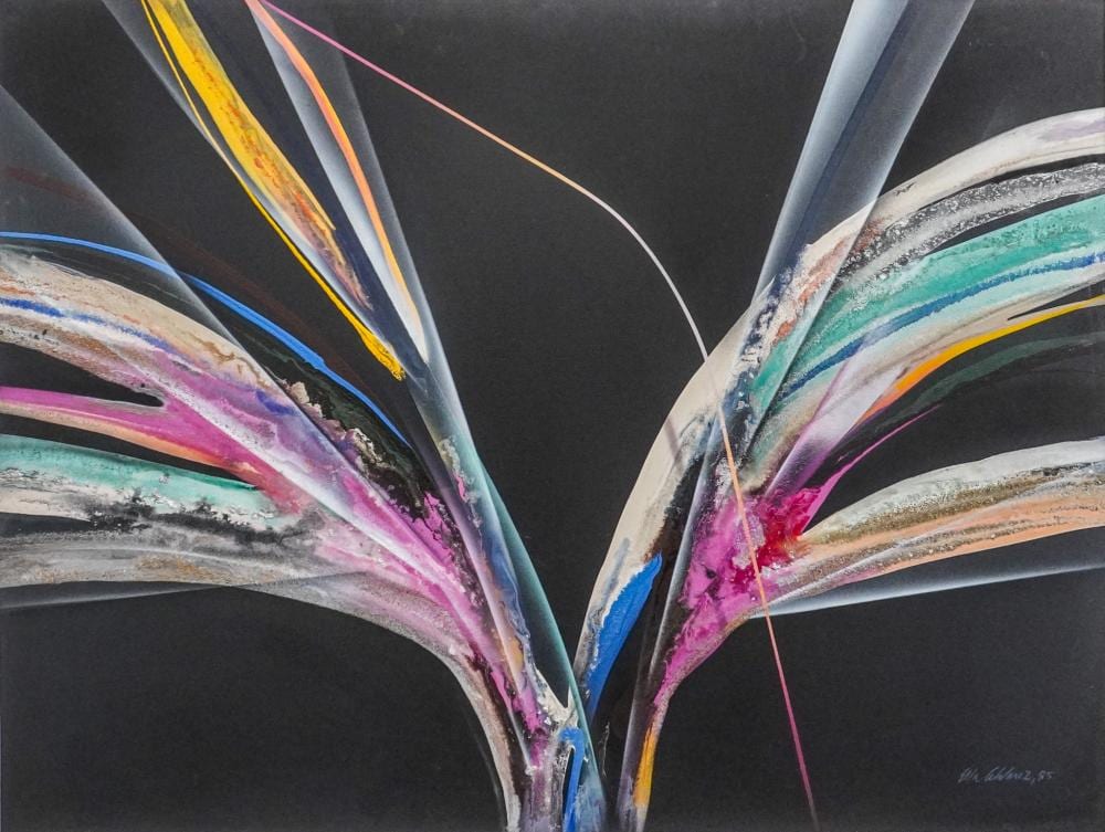 Elba Alvarez comparable auction result: elba alvarez venezuelan b 1944 untitled abstract acrylic on canvas signed and dated 85 l r frame 45 1 2 x 57 3 4 in 115 6 x 146 7 cm