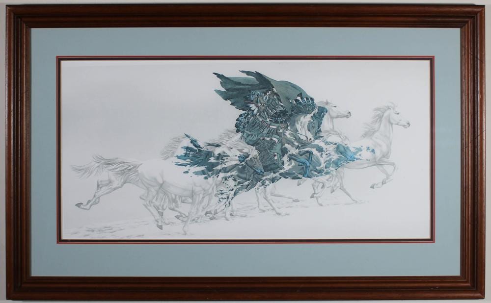 Bev Doolittle comparable auction result: bev doolittle print eagle s flight