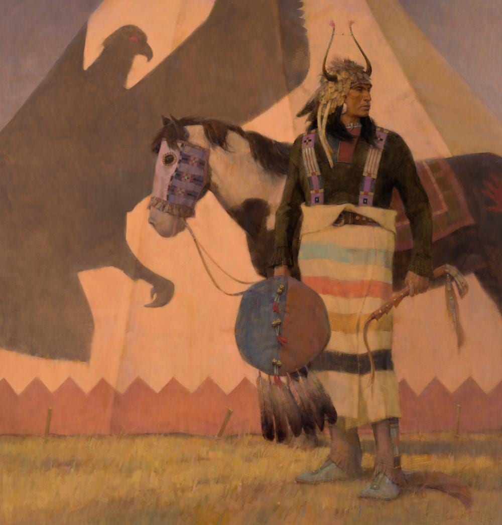 Kenneth Pauling Riley comparable auction result: kenneth pauling riley 1919 2015 the black eagle oil on canvas41 x 39