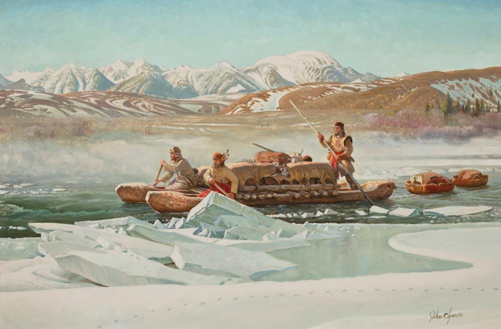 John Ford Clymer comparable auction result: john ford clymer 1907 1989 break up oil on masonite24 x 36 in 61 x 91