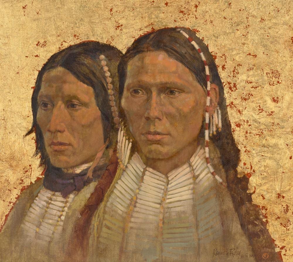 Kenneth Pauling Riley comparable auction result: kenneth pauling riley 1919 2015 kiowa apache fort sill soule oil and