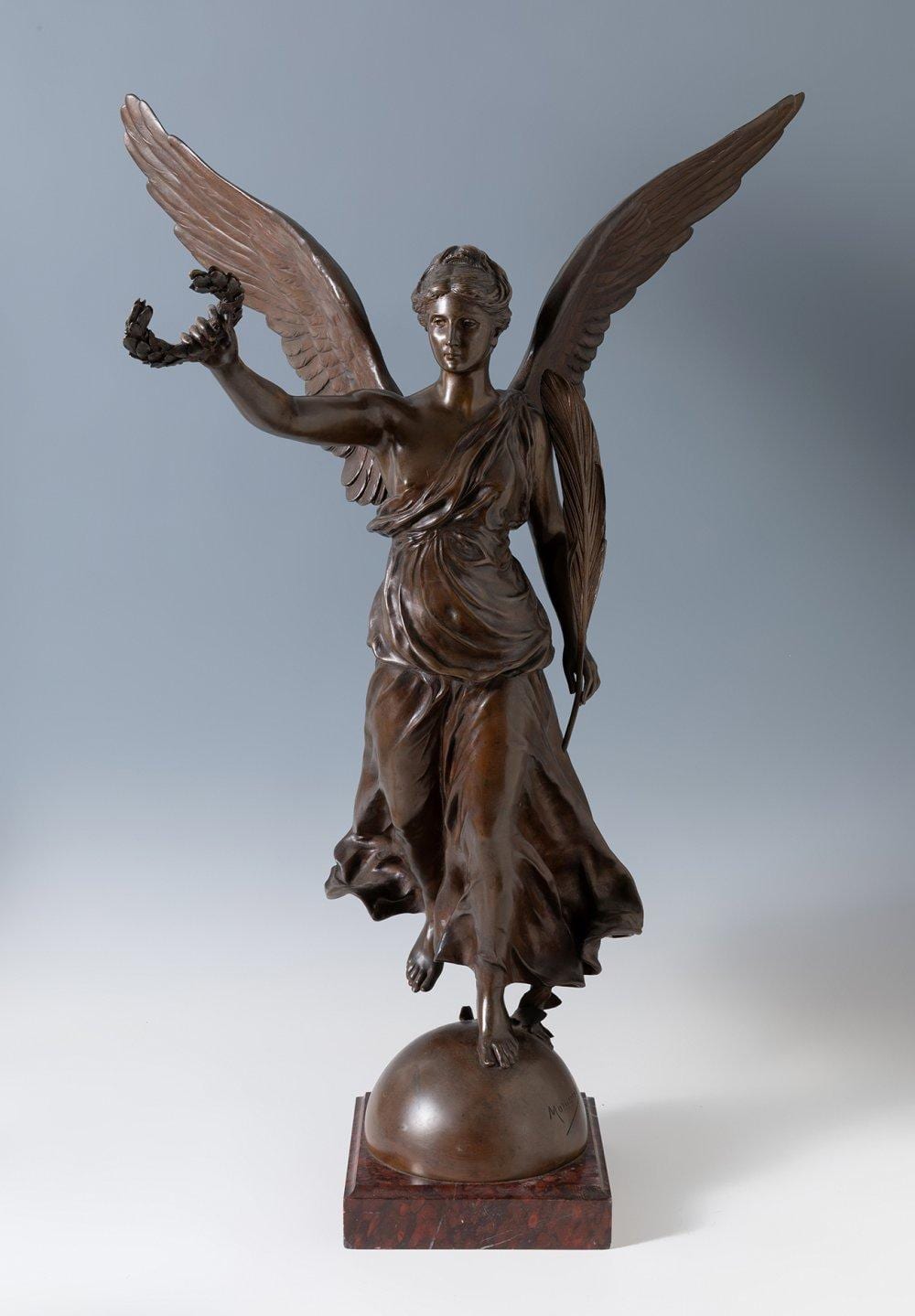 laurent marqueste france 1848 1920 victory bronze hard stone pedestal signed with signature of the publisher f barbedienne fondeur · Setdart Auction House · 2026-06-15 Laurent Honoré Marqueste comparable auction result: laurent marqueste france 1848 1920 victory bronze hard stone pedestal signed with signature of the publisher f barbedienne fondeur