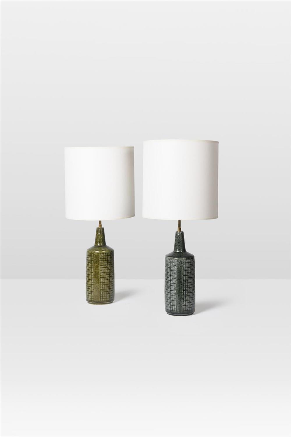 Per Linnemann-Schmidt comparable auction result: per linnemann schmidt 1912 1999 set of two table lamps model dl30
