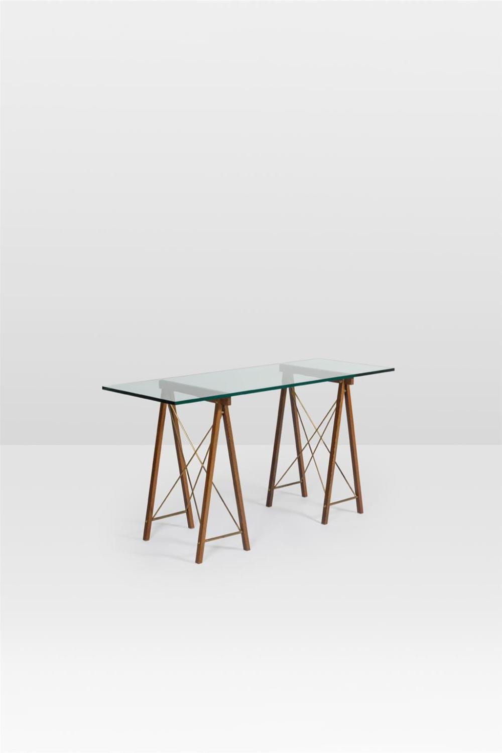 Jules Wabbes comparable auction result: jules wabbes 1919 1974 console table with trestles