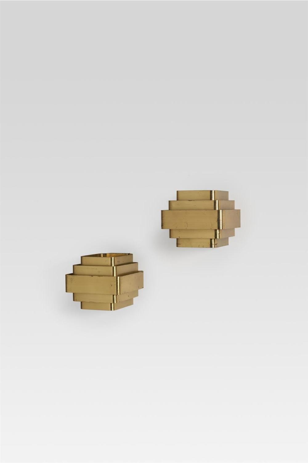 Jules Wabbes comparable auction result: jules wabbes 1919 1974 pair of five band sconces