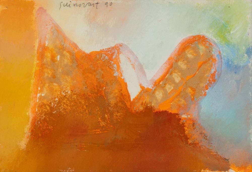 Josep Guinovart comparable auction result: josep guinovart barcelona 1927 2007 untitled 1990 oil and wood on paper signed and dated