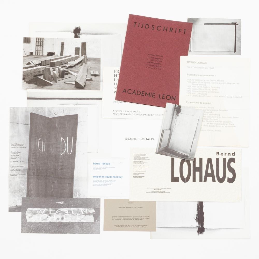 Bernd Lohaus comparable auction result: bernd lohaus a large collection of early invitations and ephemera from galleries museums such as