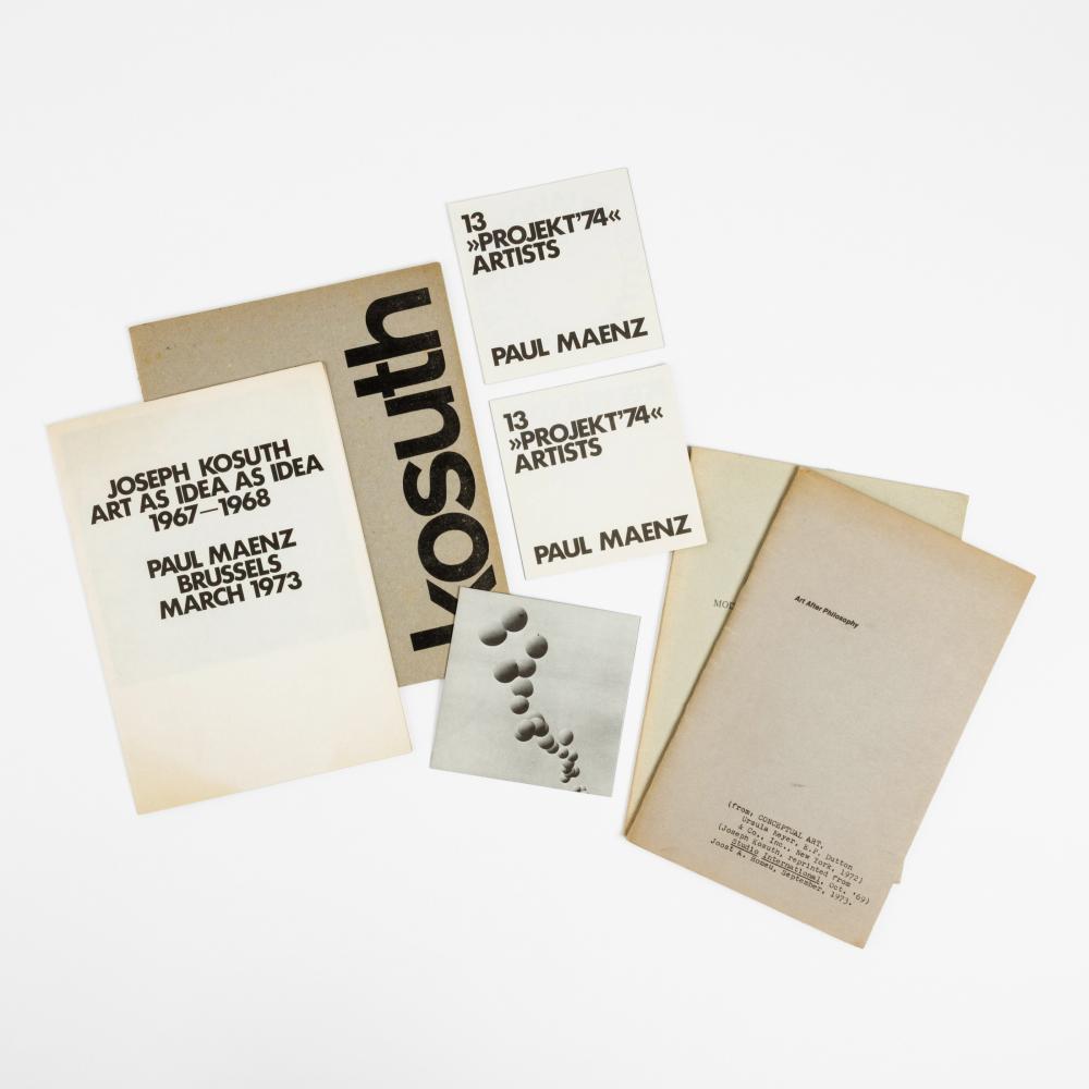 Joseph Kosuth comparable auction result: joseph kosuth five artists books