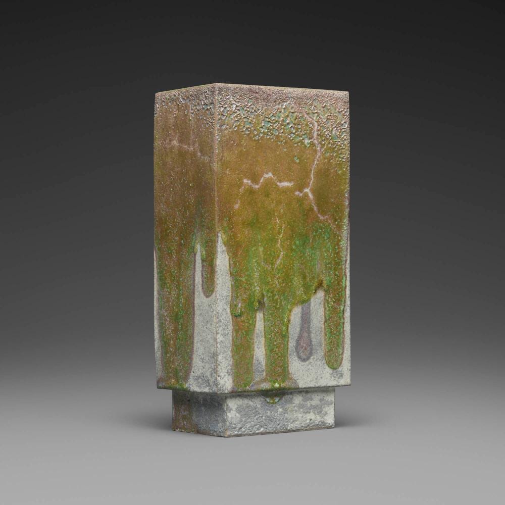 otto natzler rectangle monolith with two pipes · Rago Arts and Auction Center · 2026-06-11 Otto Natzler comparable auction result: otto natzler rectangle monolith with two pipes