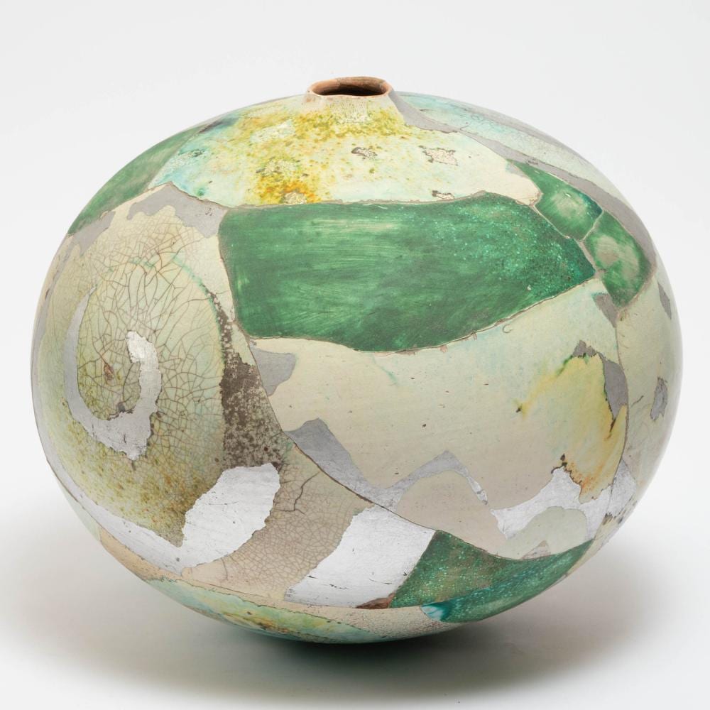 rick dillingham american 1952 1992 white green and silver glazed globe vase 1985 · Waddington's · 2026-06-11 Rick Dillingham comparable auction result: rick dillingham american 1952 1992 white green and silver glazed globe vase 1985