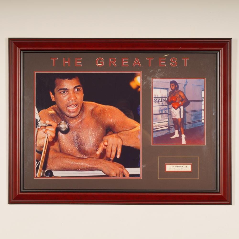 Muhammad Ali comparable auction result: muhammad ali the greatest framed autographed photograph