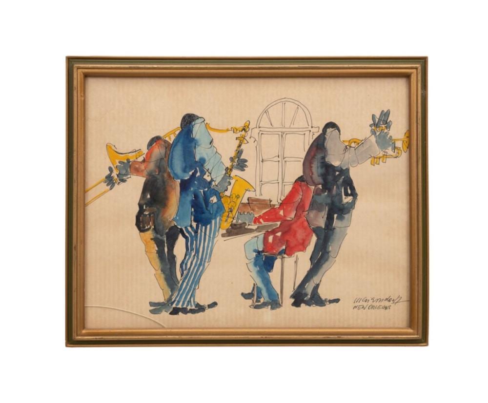 Leo Meiersdorff comparable auction result: leo meiersdorff new orleans jazz scene w c ink