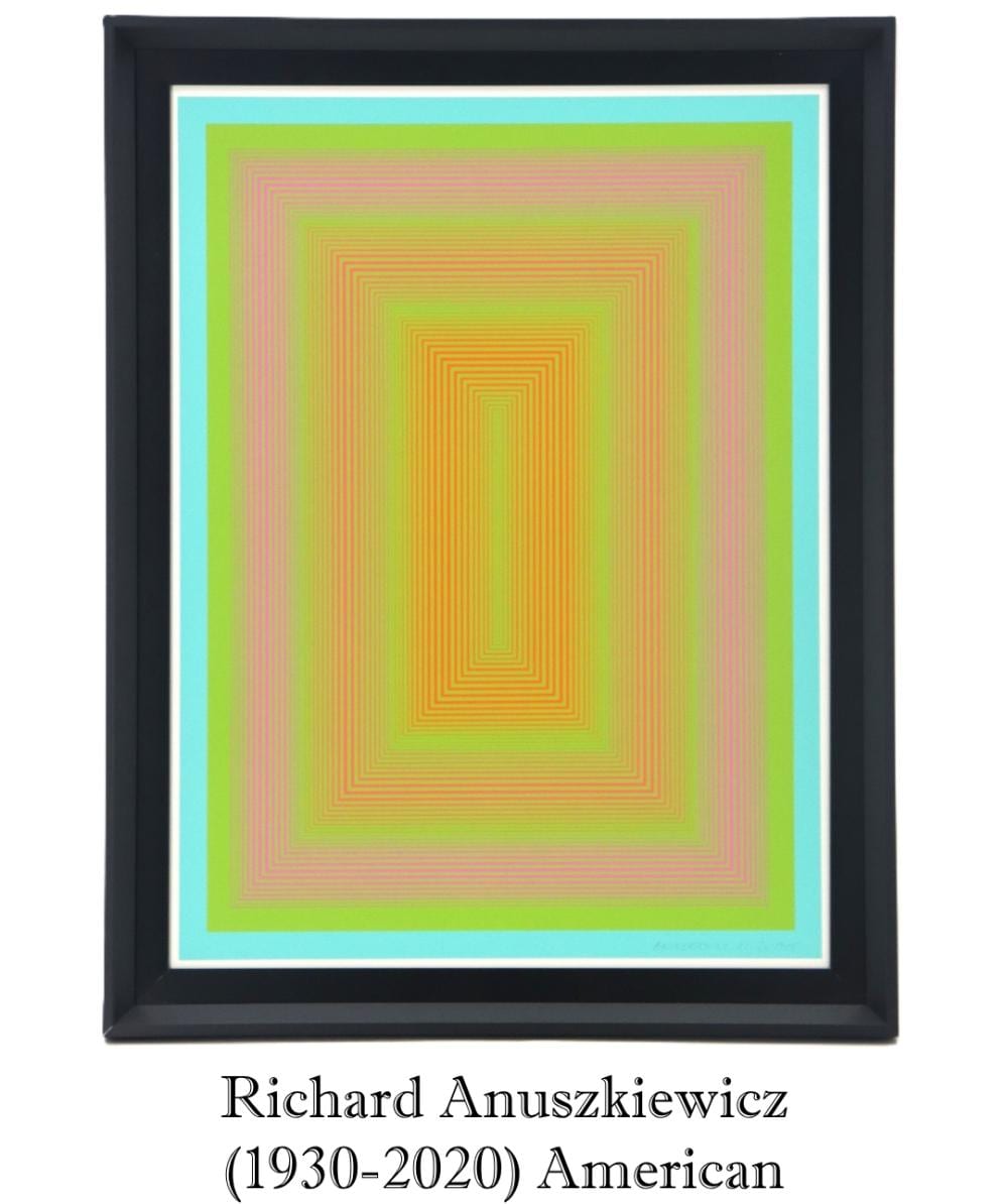 Richard Anuszkiewicz comparable auction result: richard anuszkiewicz 1930 2020 american new glory hors de commerce screenprint