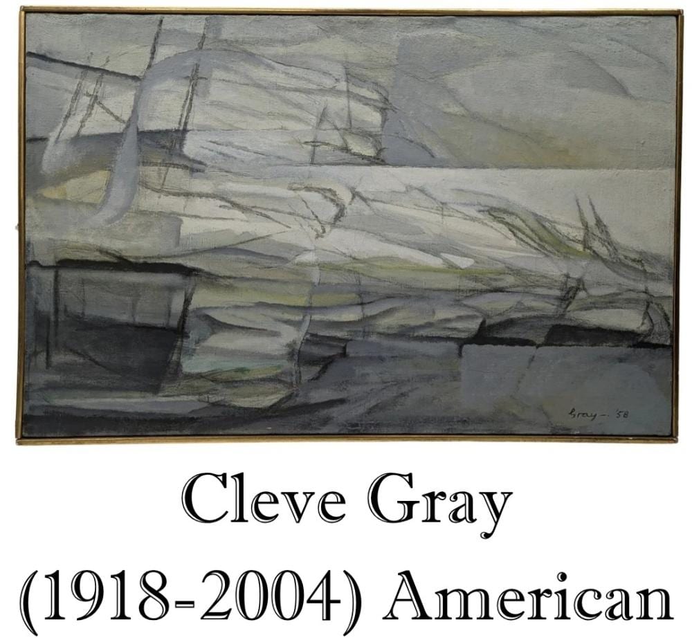 Cleve Gray comparable auction result: cleve gray 1918 2004 american oil on canvas pontevedra florida 1958