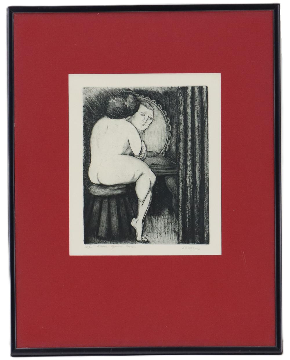 Lena Cronqvist comparable auction result: lena cronqvist 1938 2025 swedish lithograph masks spanish dancer
