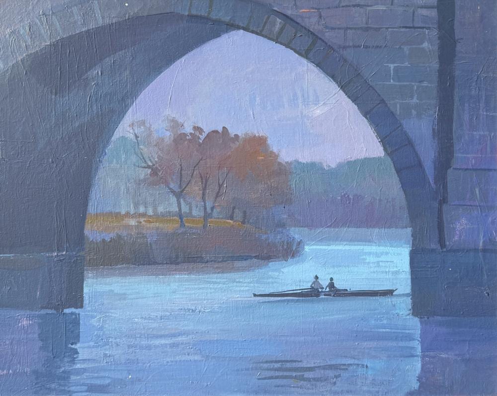 Ben Fortunado Marcune comparable auction result: ben marcune painting sculling on the river