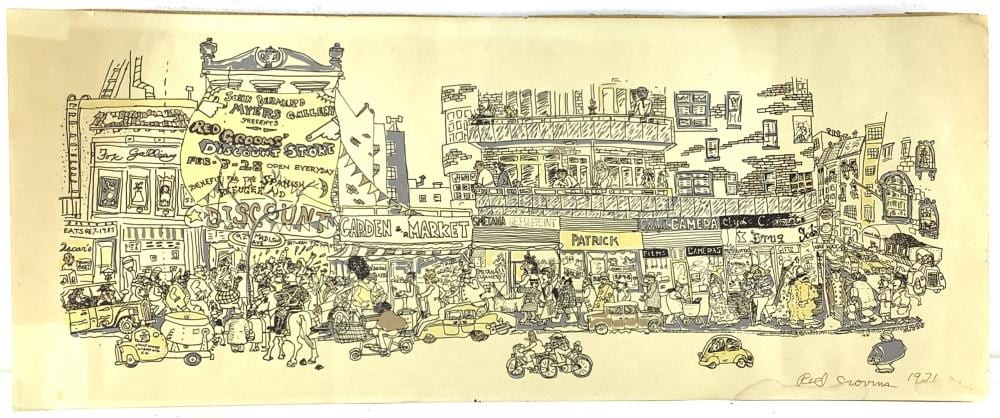 Red Grooms comparable auction result: red grooms 1971 hand signed screen print on paper
