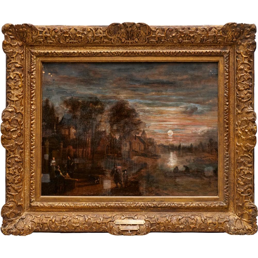 Aert van der Neer comparable auction result: aert van der neer attrib oil on canvas