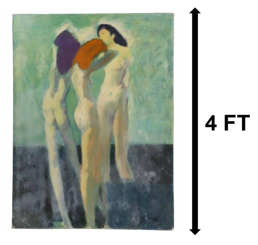 Loran Wilford comparable auction result: loran wilford 1892 1972 american large oil on canvas impressionist female nude