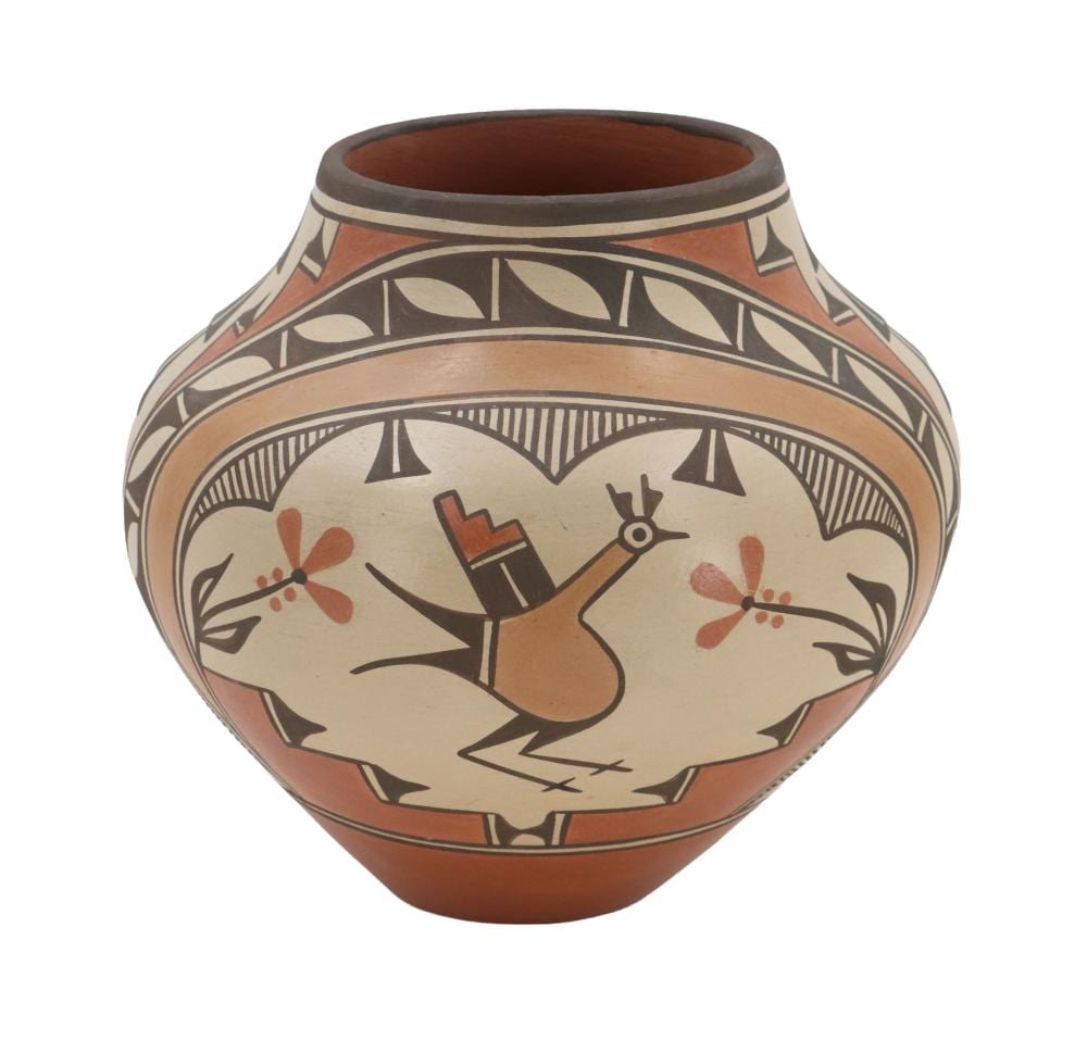 Elizabeth Medina comparable auction result: elizabeth medina born 1956 pueblo hand painted zia polychrome pottery jar