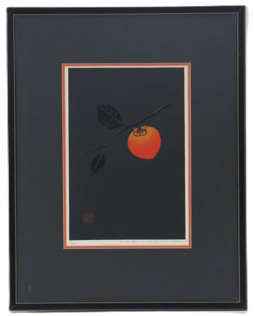 Haku Maki comparable auction result: haku maki japanese woodblock persimmon