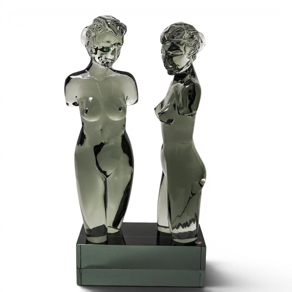 Loredano Rosin comparable auction result: loredano rosin italian 1936 1992 murano glass nude females sculpture