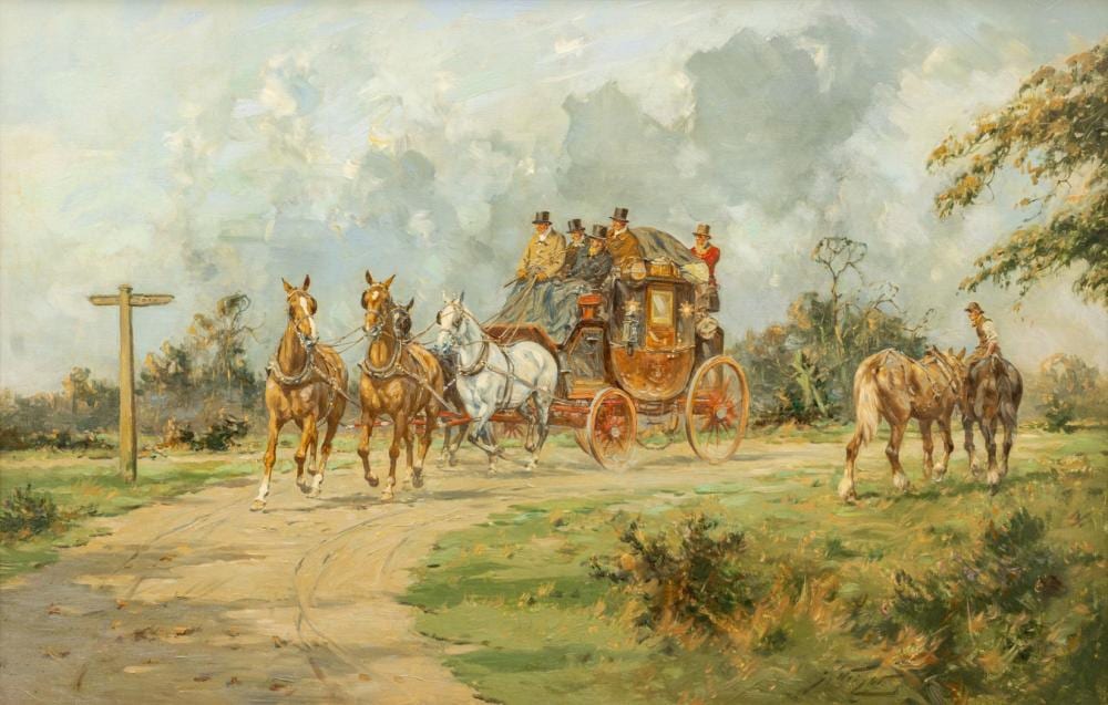 George (1860) Wright comparable auction result: george wright english 1860 1942 oil on canvas ca early 20th c nearing guildford surrey h 16 w 24