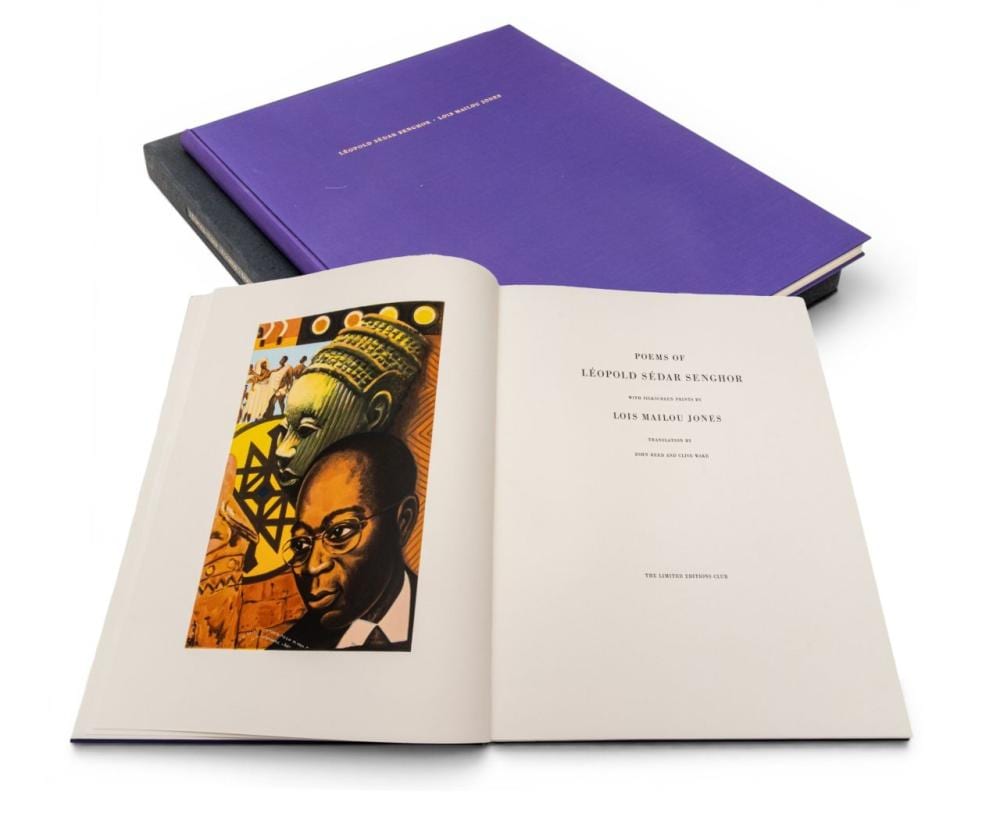 lo s mailou jones american 1905 1998 five silkscreens in colors on paper 1996 poems of leopold sedar senghor h 23 w 18 · DuMouchelles · 2026-06-19 Loïs Mailou Jones comparable auction result: lo s mailou jones american 1905 1998 five silkscreens in colors on paper 1996 poems of leopold sedar senghor h 23 w 18