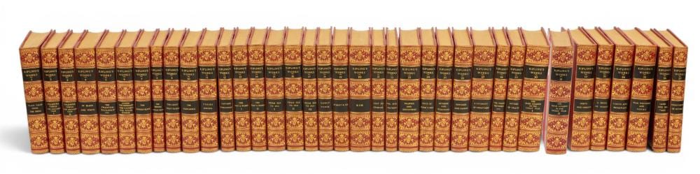 Joseph Rudyard Kipling comparable auction result: rudyard kipling english 1865 1936 signed completed works 1897 h 8 25 w 6 37 pcs