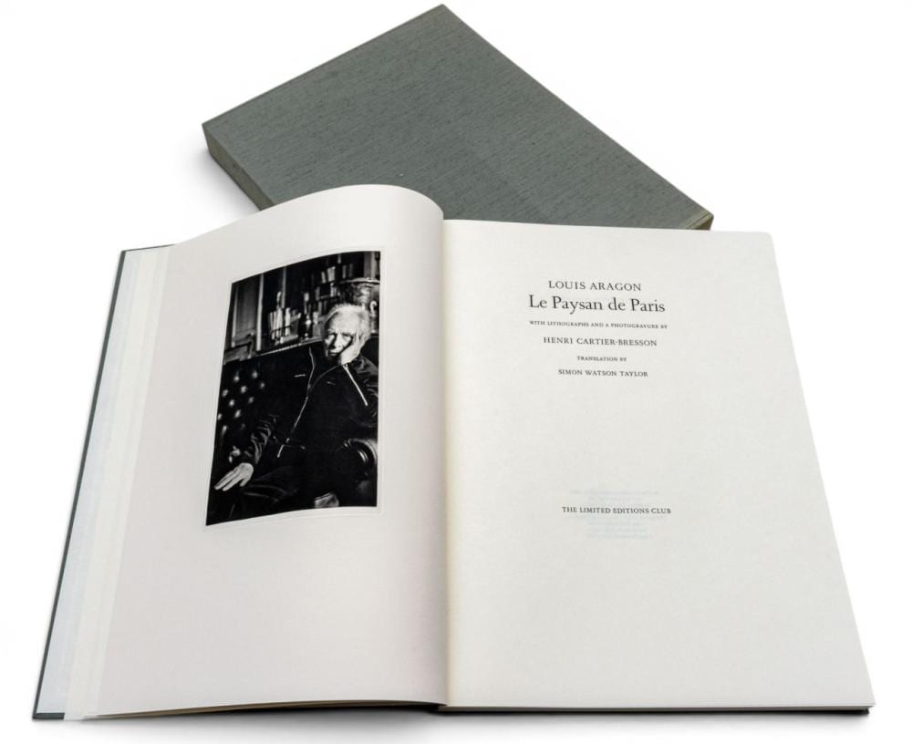 Henri Cartier-Bresson comparable auction result: henri cartier bresson french 1908 2004 text by louis aragon seven original lithographs and a photogravure 1994 le paysan de paris h 16 5 w 12 5